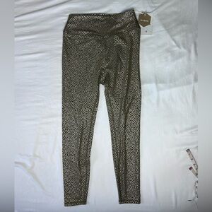 Never worn buffbunny olive green nubre leggings gold detailing